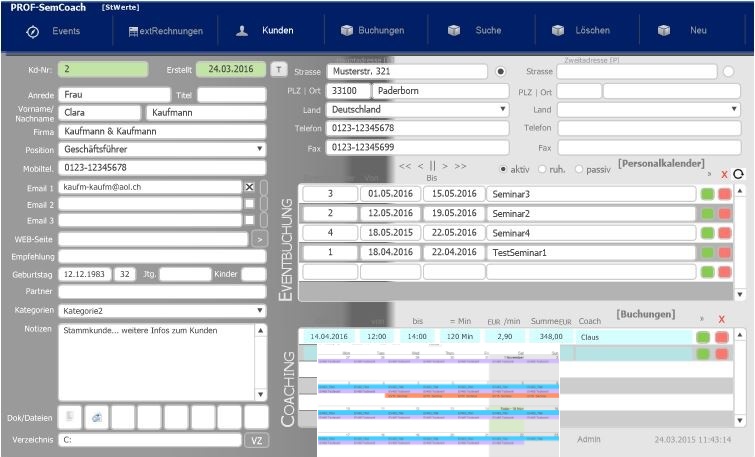 Seminarverwaltung Seminarkalender Software Seminaranbieter